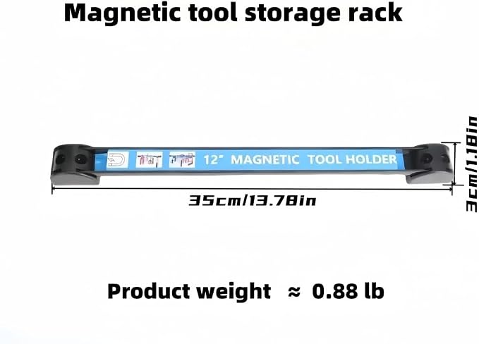 12" Magnetic Tool Holder Strip 4 Pack,Used - Image 8