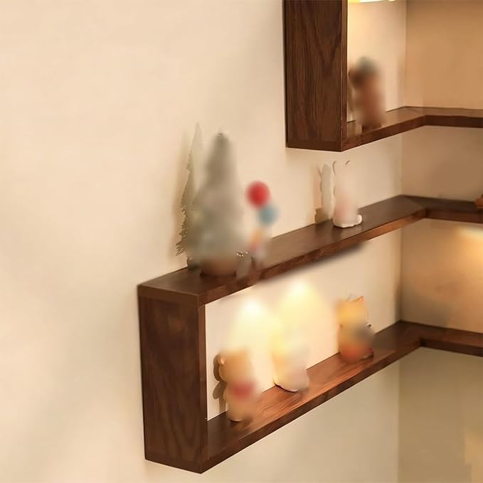 Modern Corner Storage Shelf, Wall-Mounted Living Room Decor Rack, 3-Tier Shelf - Image 7