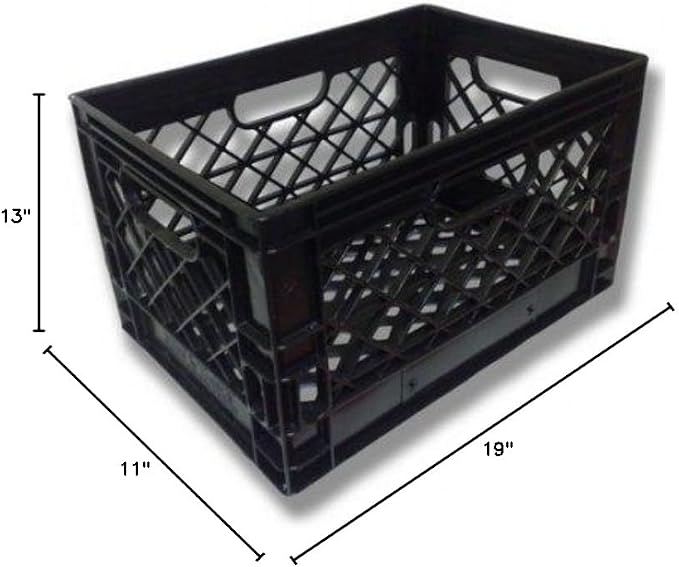 Authentic 19x13x11 6 Gallon 24 Quart Rectangular Dairy Milk Crate - Image 2