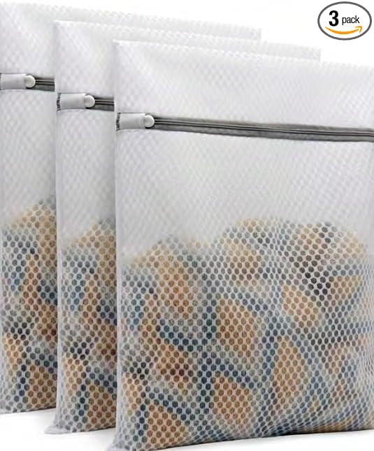 Honeycomb Mesh Laundry Bags for Delicates, 3 Pack 12 x 16 Inch Medium Wash Bags by Unknown