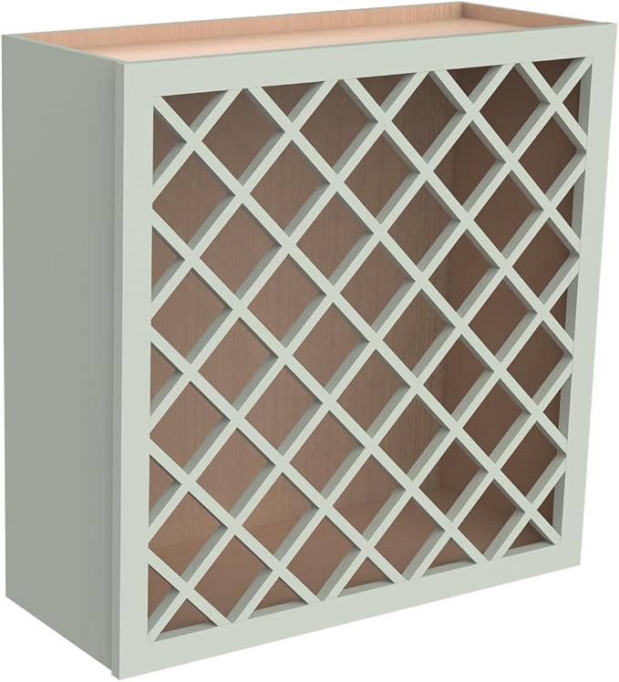 Solid Wood RTA Wine Bottle Rack Wall Cabinet - Image 7
