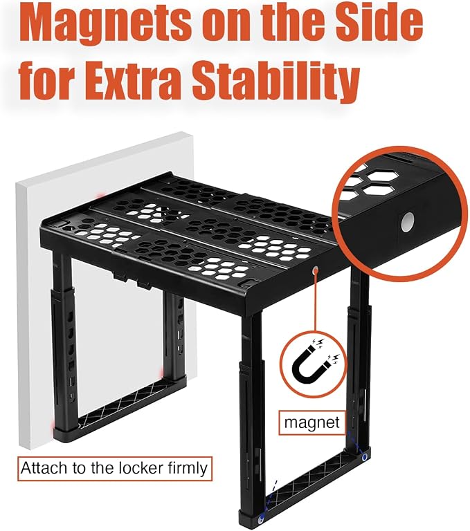 Locker Organizer Shelf, Adjustable Width and Height, Ideal Locker - Image 8