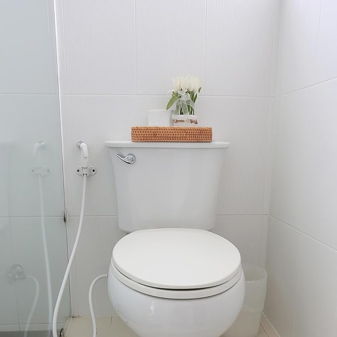 Rattan Bathroom Vanity Tray, Toilet Tank Tray, Toilet Basket Tank Topper - Image 6