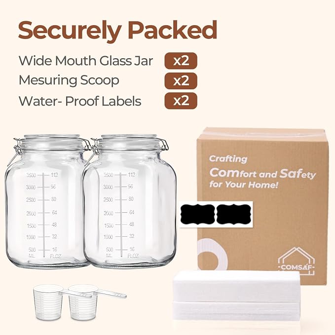 ComSaf Large Glass Storage Containers - Image 9
