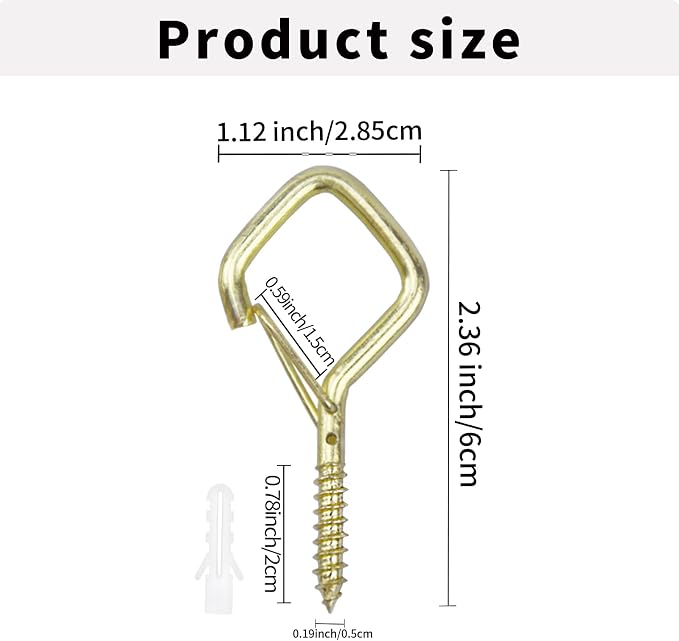 20PCS Eye Screw Hooks for Hanging Heavy Duty - Image 7