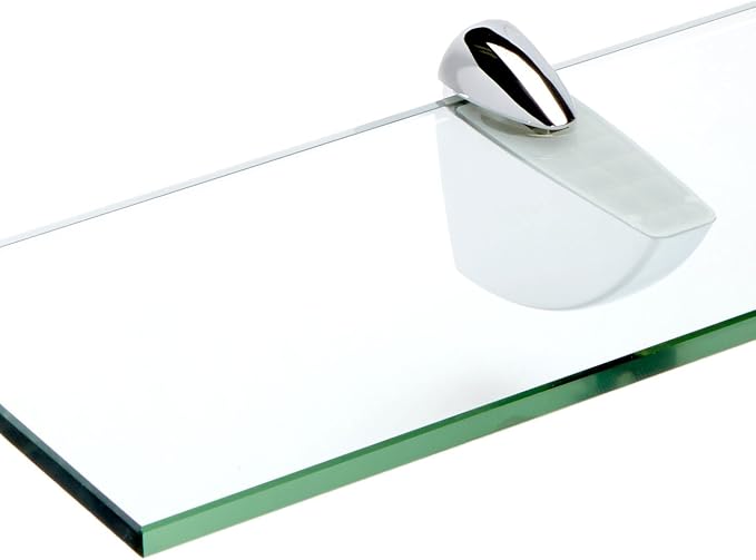 Spancraft Glass O-4.75x36-Chrome Oriole Glass Shelf, 4.75" x 36" - Image 2
