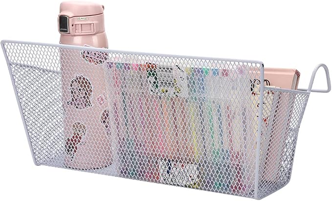 2 pcs Hanging metal mesh bedside storage basket, student dormitory bed storage - Image 6