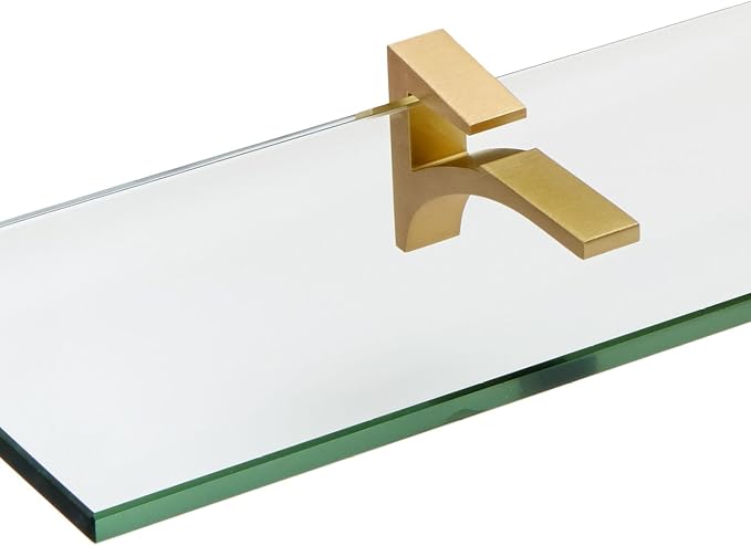 Spancraft Glass C-4.75x18-Brushed Bronze Cardinal Glass Shelf, Brushed Bronze - Image 2