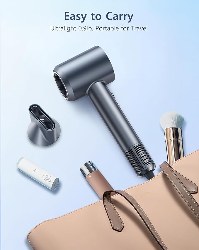 Hair Dryer, 150000 RPM Professional High-Speed Blow Dryer, Negative Ionic Hair - Image 7