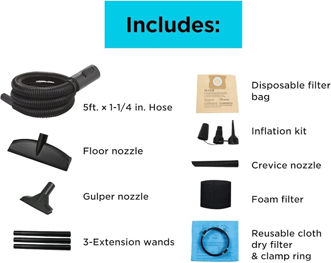 BLACK+DECKER Shop Vacuum Wet and Dry, 4 Gallon 3-in-1 Portable Shop Vac - Image 8