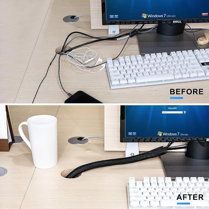 AGPTEK Cable Sleeve Cover, 6.6ft - Image 7