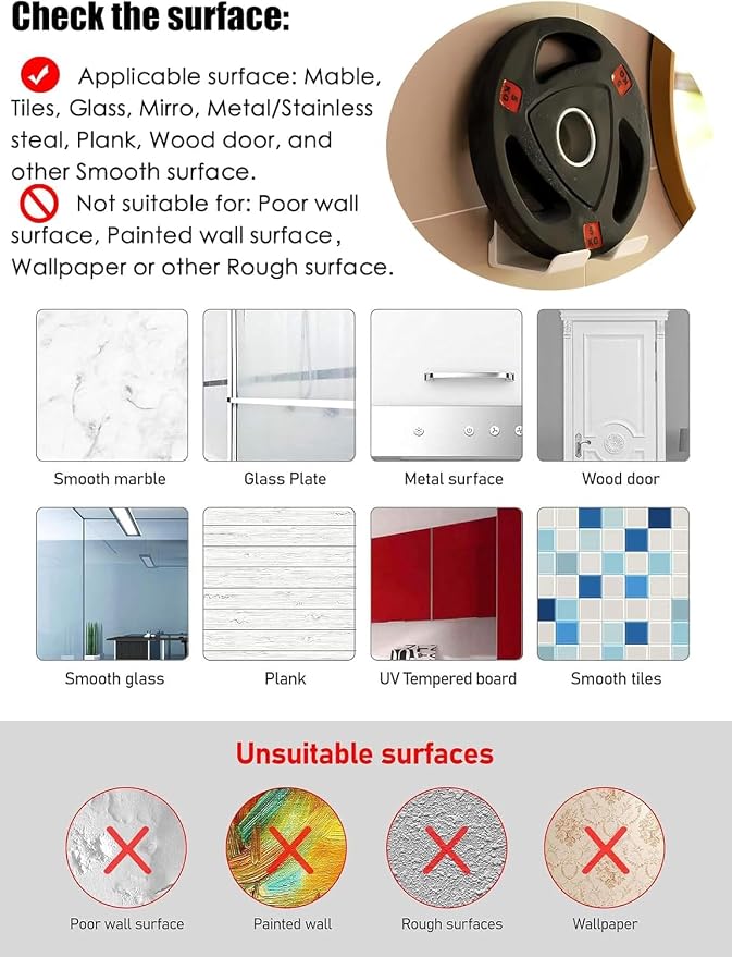 2 Pack Universal Hair Dryer Holder, Self Adhesive Wall Mount Stand - Image 6