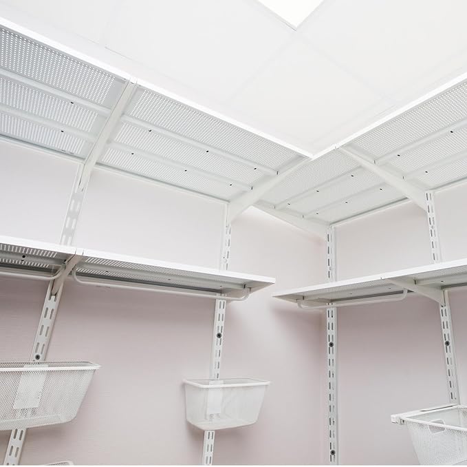 12 Pack 47 Inch Dual Track Upright Wall Shelving System Shelf Bracket Twin Slot - Image 6