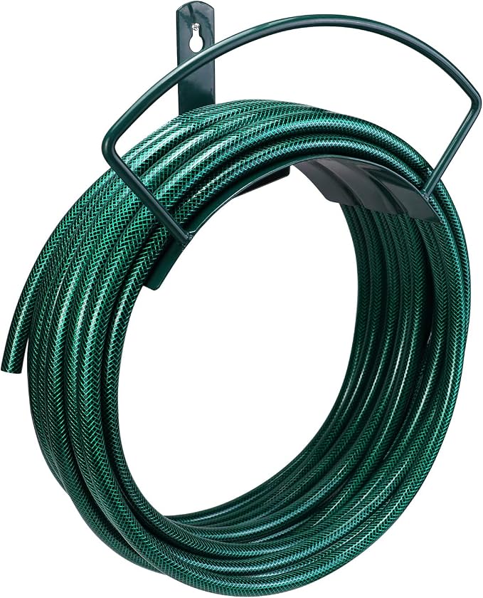 Deluxe Wall Mount Garden Hose Hanger Duty Metal Hose Holder Easily Holds 125 - Image 7