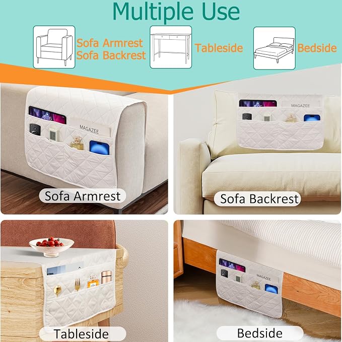 Armchair Caddy Remote Control Holder Sofa Organizer, Non-Slip Couch Arm Chair - Image 7