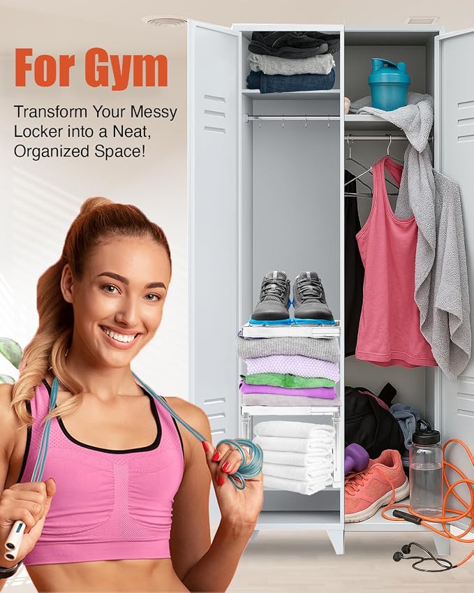 Locker Organizer Shelf, Adjustable Width and Height, Ideal Locker - Image 7