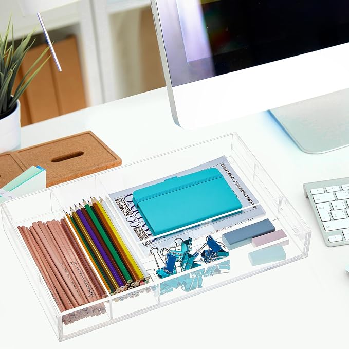 1 Pcs Acrylic Drawer Organizer 9'' up to 18'' x 15'' x 2'' Expandable Drawer - Image 6