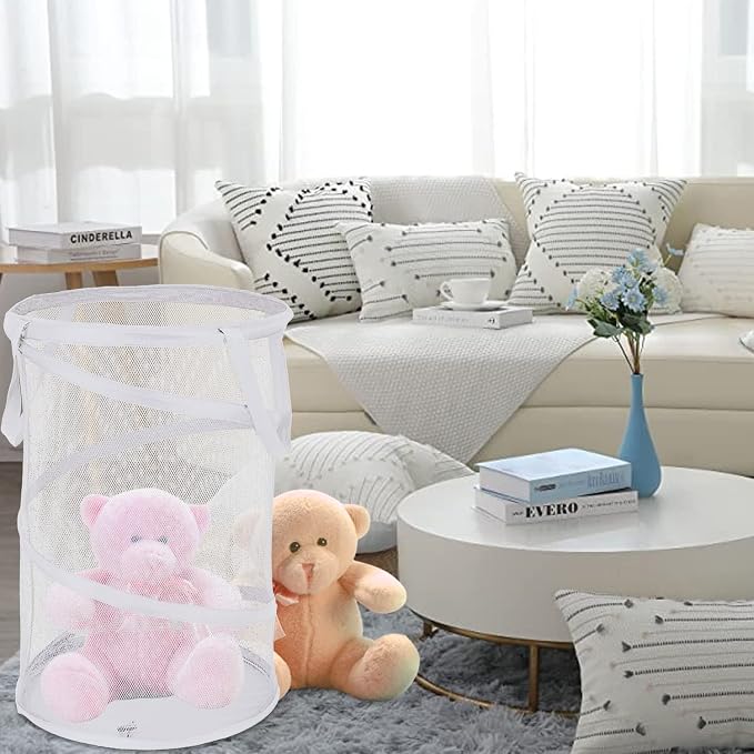BATTOO Large Collapsible Laundry Basket Foldable Mesh Pop Up Hamper - Image 6