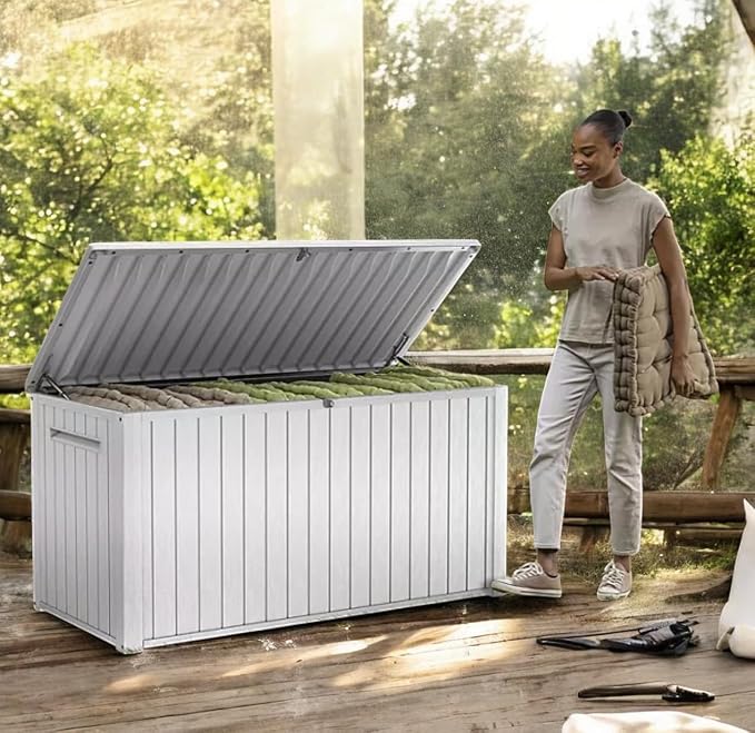 Outdoor Storage Box with Lockable Lid - Image 7