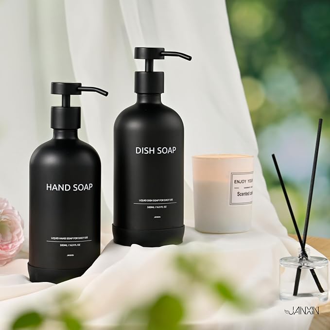 Glass Kitchen Soap Dispenser Set - Image 7