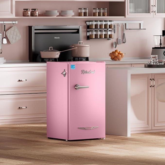 Upstreman 3.2 Cu.Ft Retro Mini Fridge - Image 8