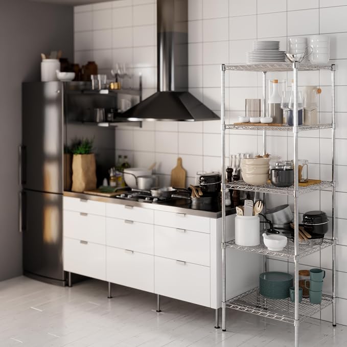 24" Deep x 24" Wide x 74" Height Wire Shelving Kit | 5-Tier | NSF Commercial - Image 8