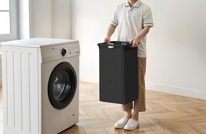Laundry Hamper with Shelf, Laundry Basket 5 Section, Laundry Sorter with - Image 7