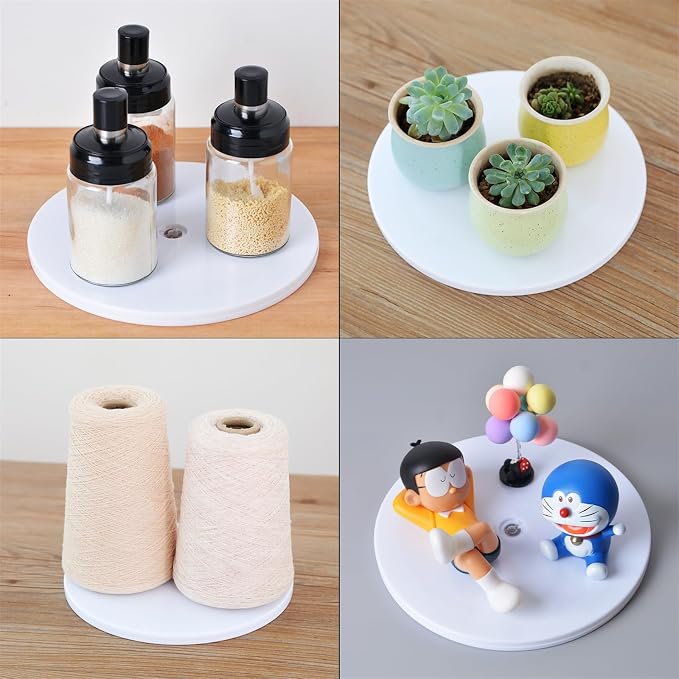 4 inch Small Lazy Susan Turntable Acrylic Ball Bearing Rotating Tray - Image 4