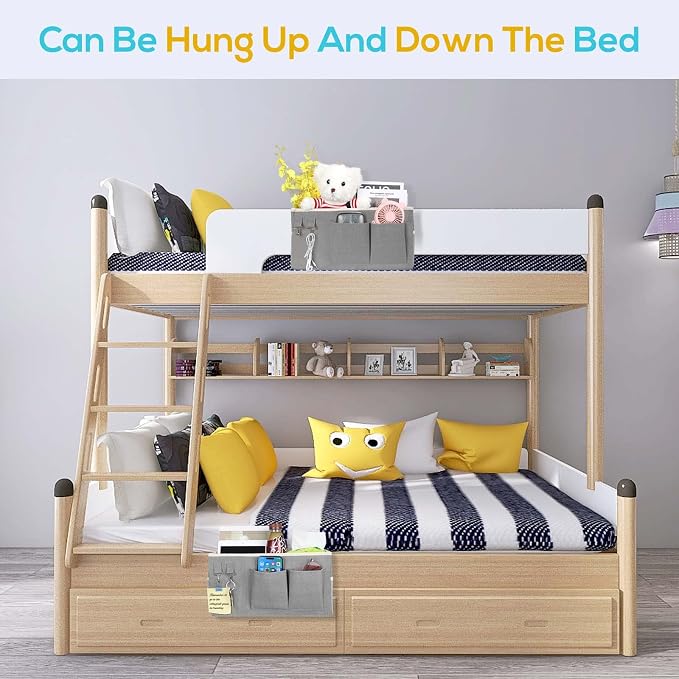 2pcs Bedside Caddy Hanging Storage Bag, Water Cup Holders, Organizer Baskets - Image 6