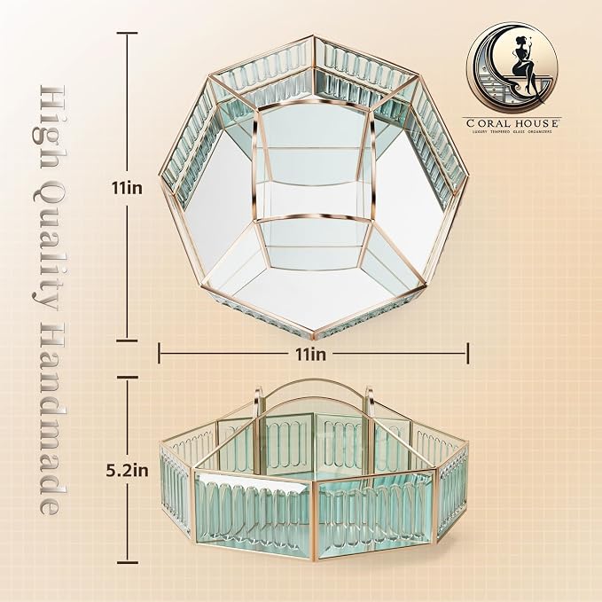 360° Rotating Makeup Organizer Spinning Vanity Organizer - Image 6