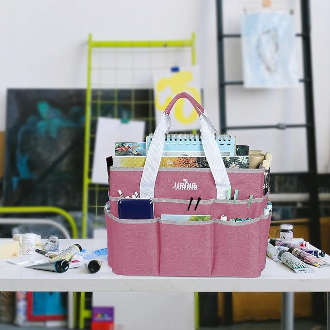 JJRING Craft Organizer Tote Bag, Large Art Storage Caddy - Image 7