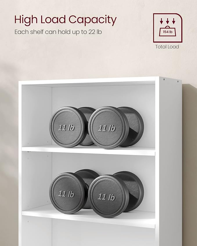 VASAGLE Set of 2 Bookshelves, 23.6 Inches Wide, 6-Tier Open Bookcases - Image 9