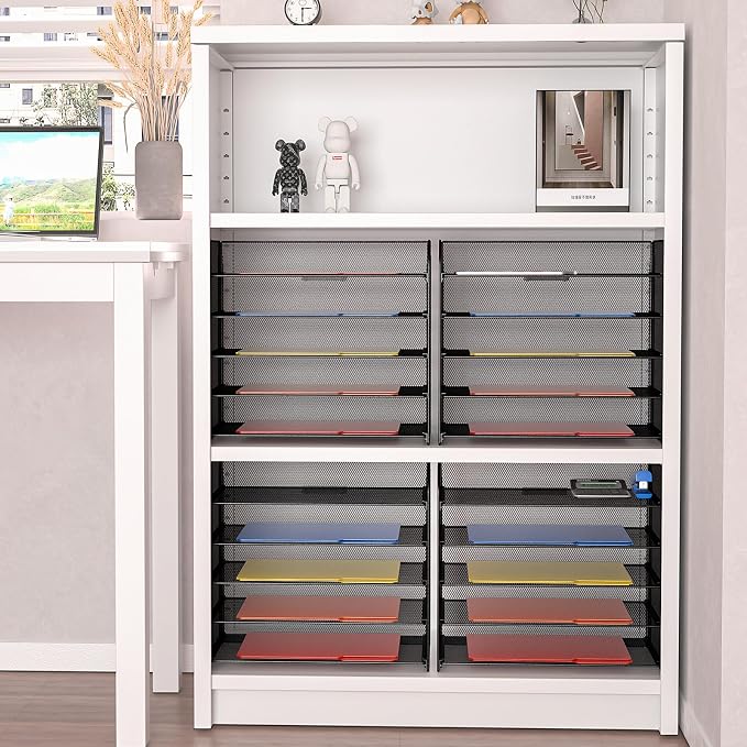 A4/Legal/Letter Size,5 Tier Mesh Letter Tray File Organizer, 15.2 x 9.5 x 13.4 - Image 7