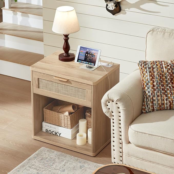 LEYAOYAO Rattan Nightstand - Image 9