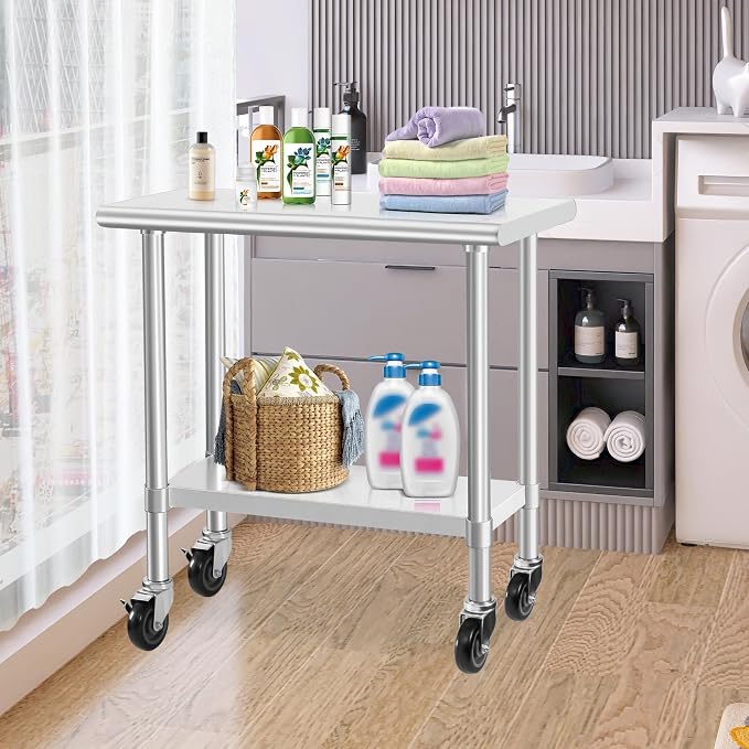 HARDURA Stainless Steel Commercial Table Prep & Work Table - Image 7