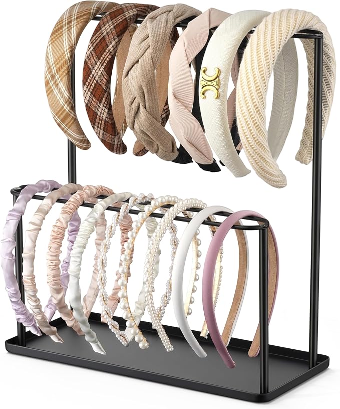 Headband Holder Organizer Metal 2-Tier - Image 8