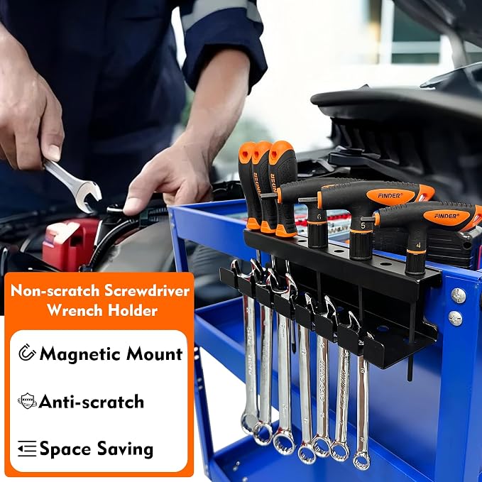 MUTUACTOR Magnetic Wrench Holder Heavy Duty, Anti-scratch Magnetic Mount - Image 6