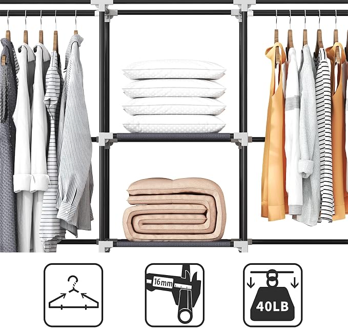 Portable Closet, 51 Inch Wardrobe Closet - Image 6