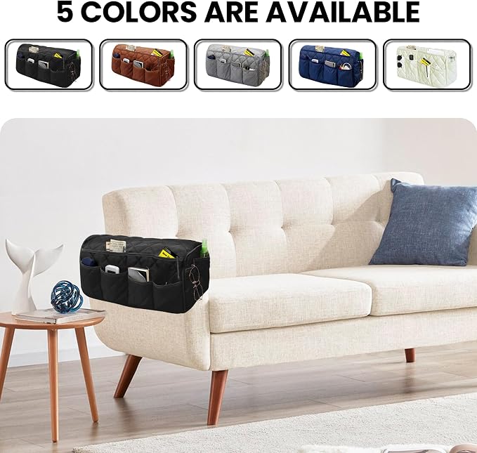 MEHIDFY Armchair Caddy, Waterproof Sofa Armrest Organizer, Non Slip Recliner - Image 7