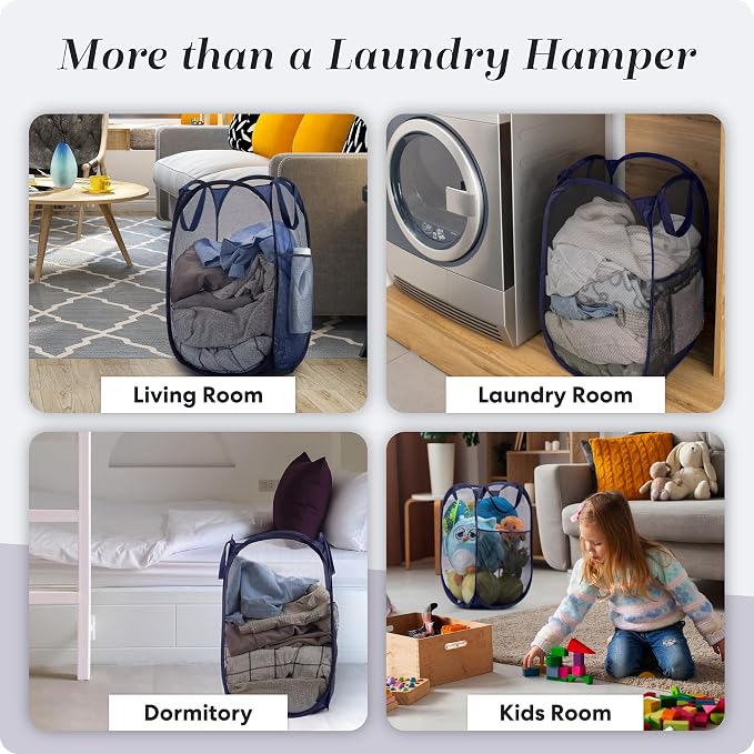 Handy Laundry Collapsible Mesh Pop Up Hamper - Image 8