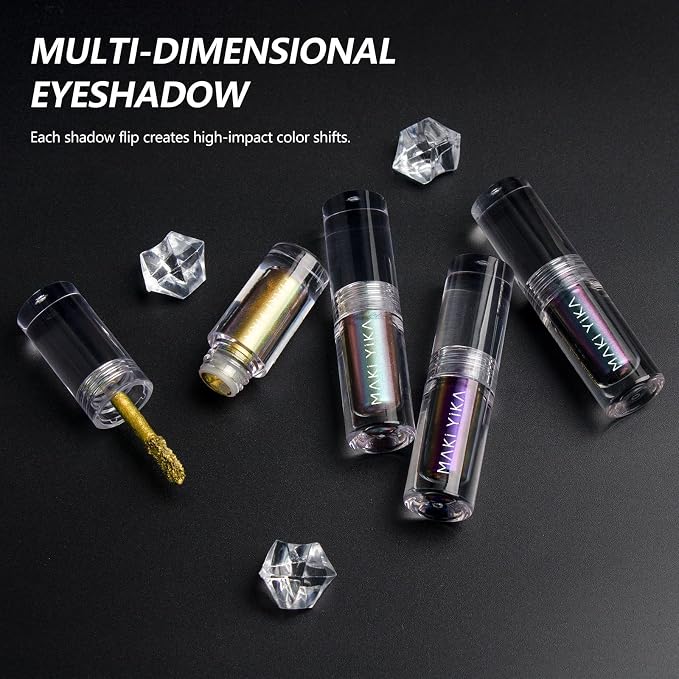 MAKI YIKA Liquid Eyeshadow Chameleon Metallic Eyeshadow Color Shifting Highly - Image 7