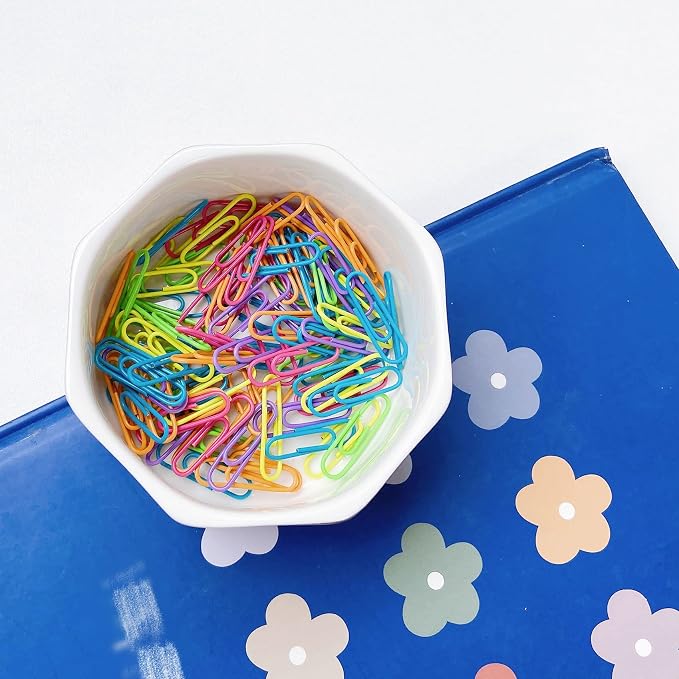 Ceramic Paper Clip Holder Gold Line Paper Clip Dispenser Organizer - Image 8