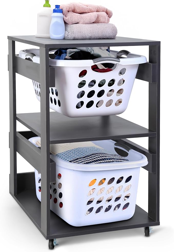 Laundry Basket Holder Shelf - Image 8