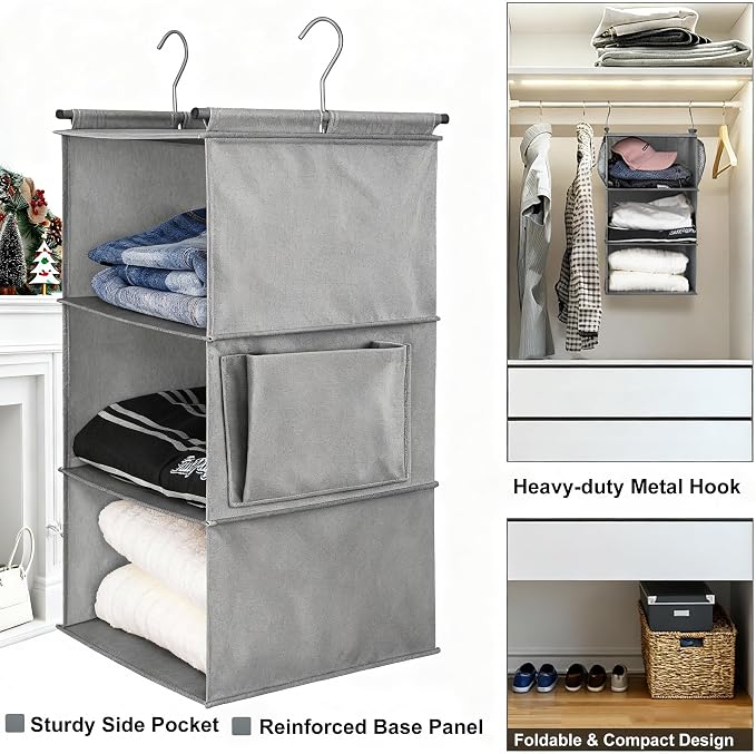 3-Tier Hanging Closet Organizer - Image 4