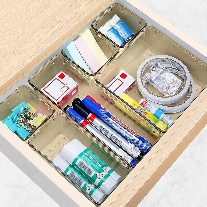 16 PCS Drawer Organizer Set, 5 Varied Size Bathroom and kitchen Drawer cabinet - Image 6
