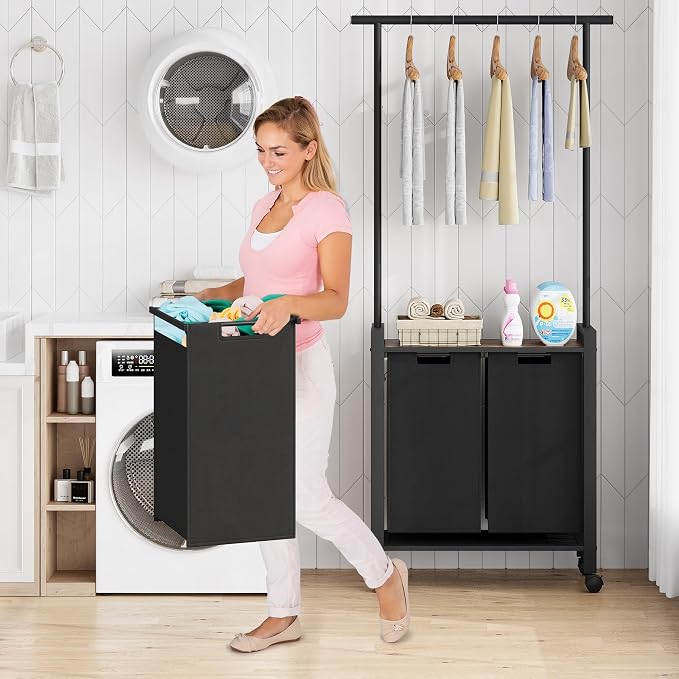 Laundry Sorter 2 Section Laundry Hamper Sorter - Image 7