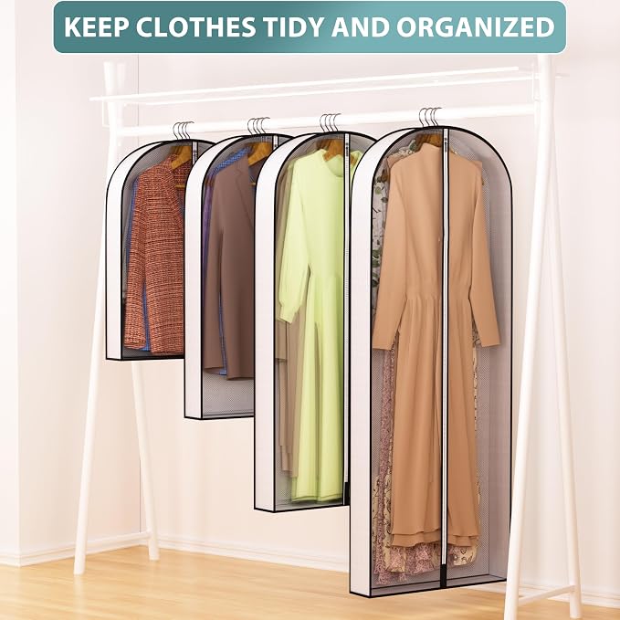50” Garment Bags for Hanging Clothes 4” Gusseted - - Image 6