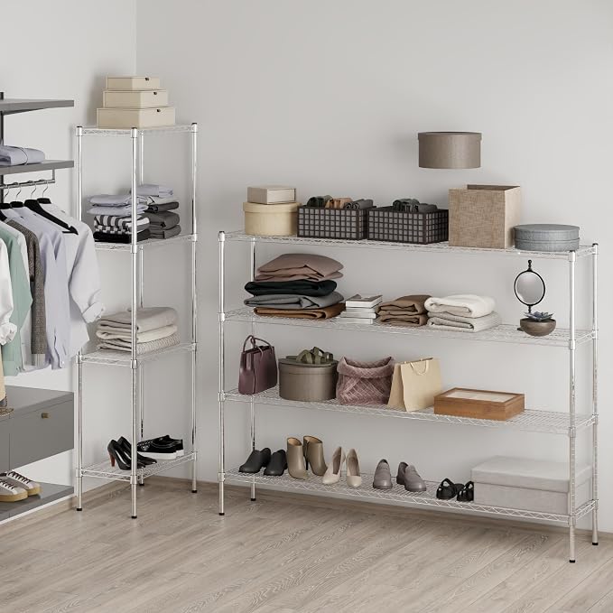 14" Deep x 72" Wide x 54" Height Wire Shelving Kit | 4-Tier | NSF Commercial - Image 7