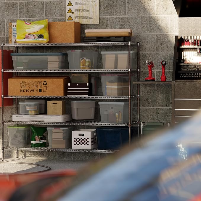 21" Deep x 72" Wide x 64" Height Wire Shelving Kit | 5-Tier | NSF Commercial - Image 8