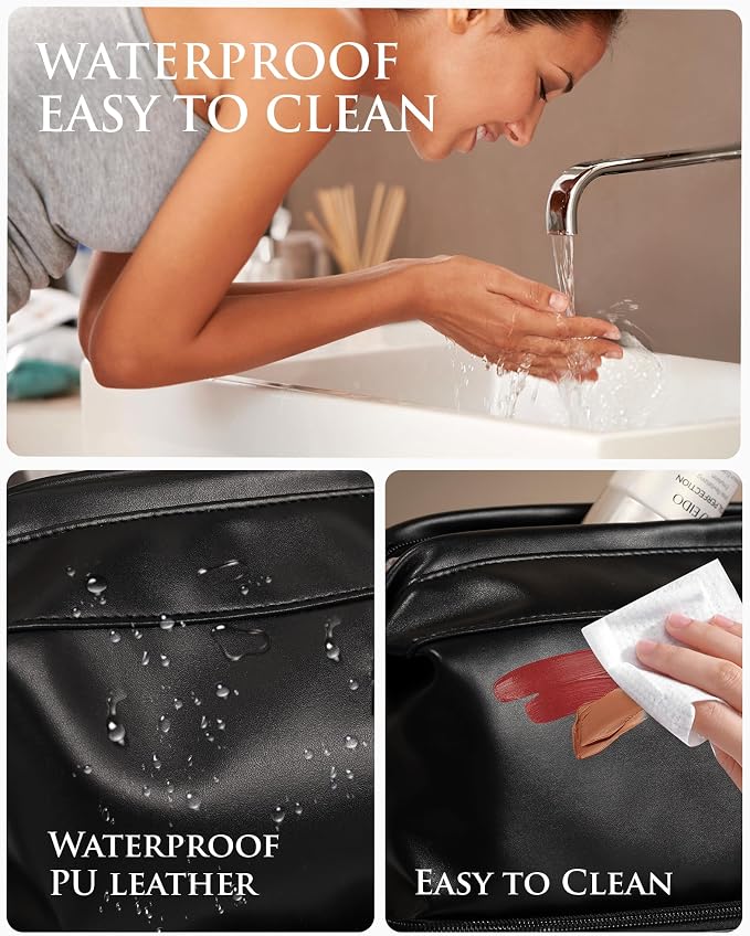 Wedding Gift Initial Makeup Bag, Personalized Double Layer Cosmetic Bag - Image 7